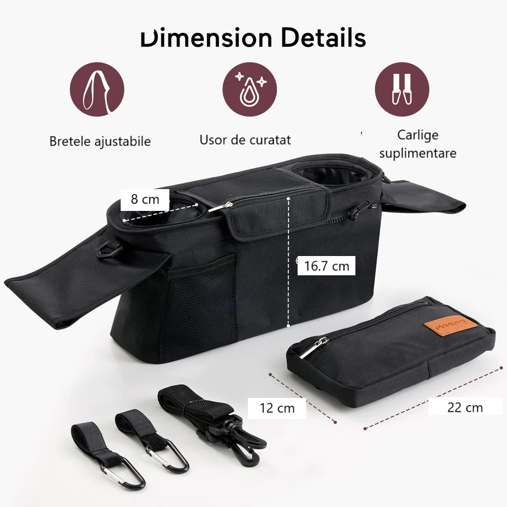Organizator Carucior Momcozy cu Suport Pahar - imagine 2