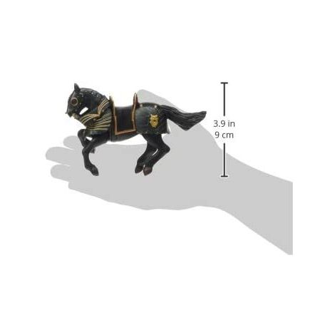 Papo Figurina Cal Negru In Armura - Cavaler Medieval Jucărie - imagine 4
