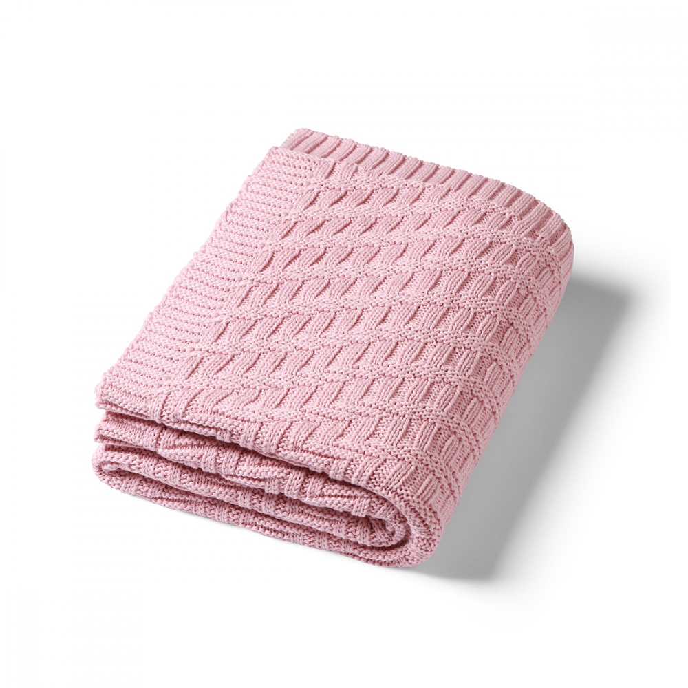 Paturica Babyono Roz din Bumbac Organic - imagine 8