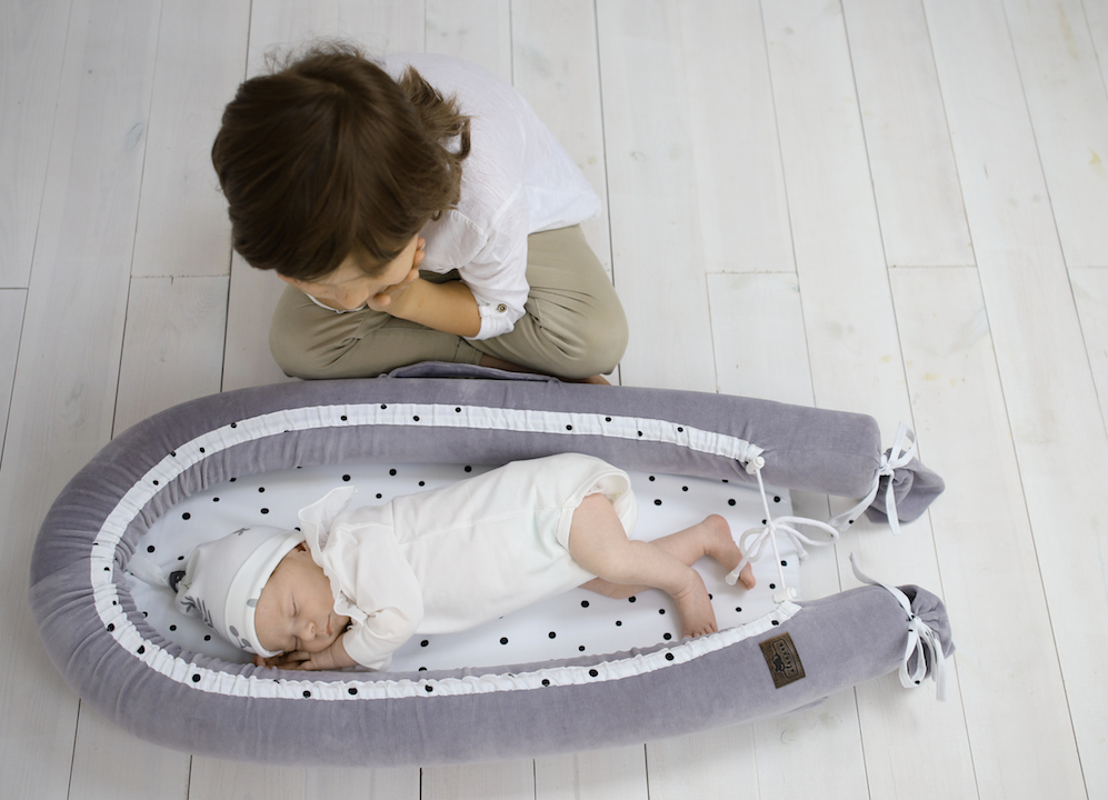 Baby Nest Velvet Premium Gri | Nor Pufos - imagine 9
