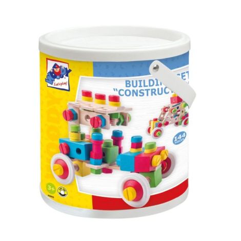 Set Constructie Woodyland 144 piese Galeata