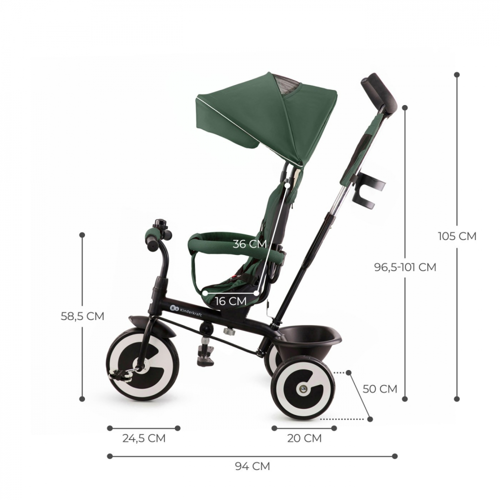 Kinderkraft Aston - Tricicleta 9 luni-5 ani - imagine 7
