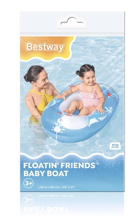 Barca gonflabila copii Bestway Blue, 102x69 cm - imagine 4