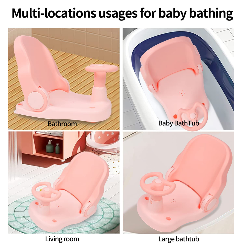 Scaun Baie Little Mom Driver Pink | Volan, 3 Pozitii - imagine 8
