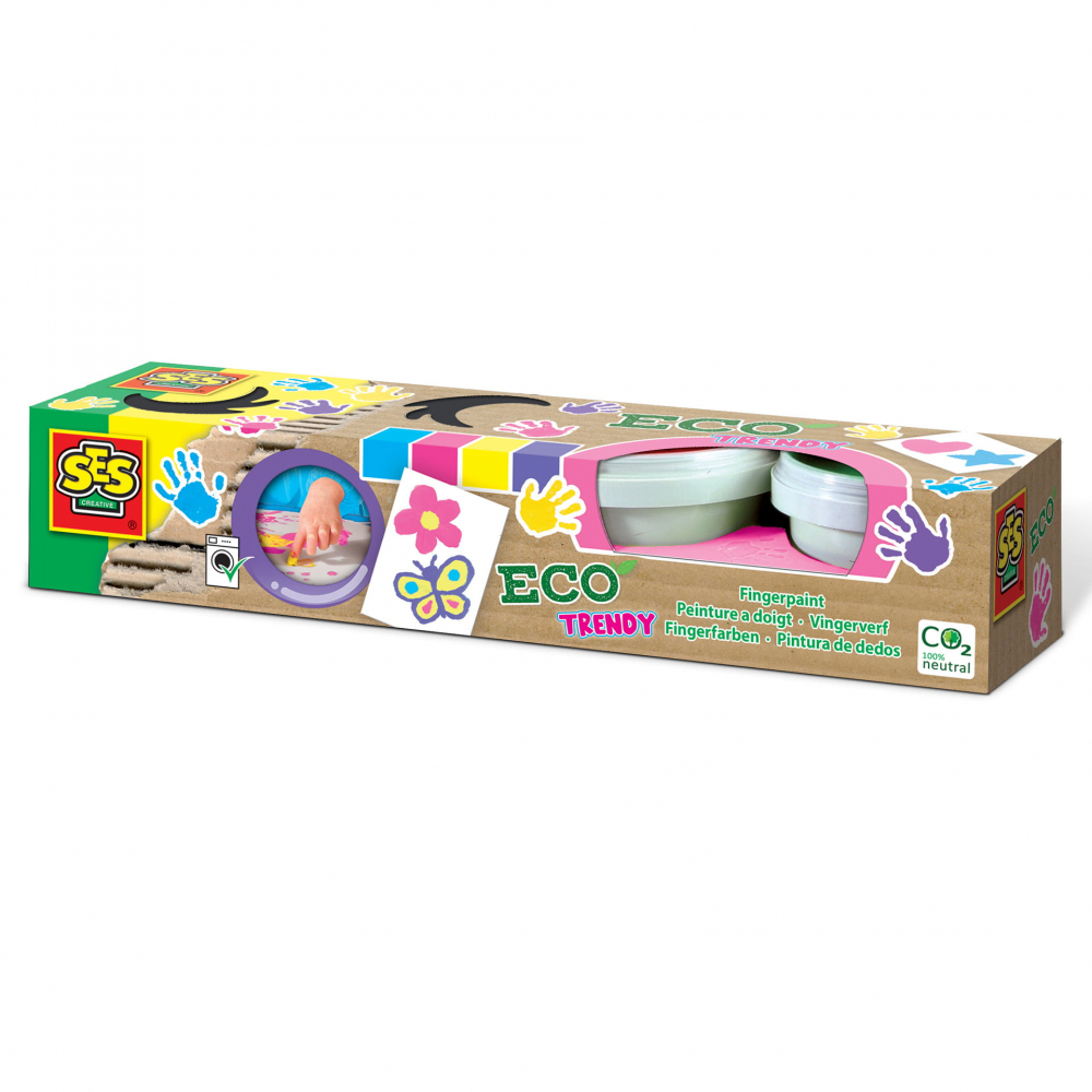 Set Acuarele Degete ECO Ses Creative, 4 Culori