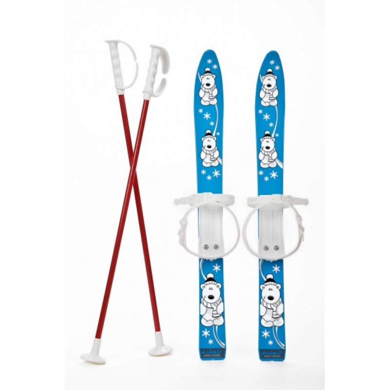 Schiuri Marmat copii 70cm albastre