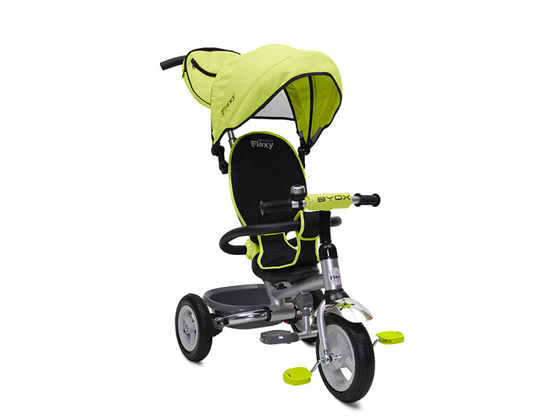 Tricicleta Byox Flexy Plus Verde, Roti Cauciuc