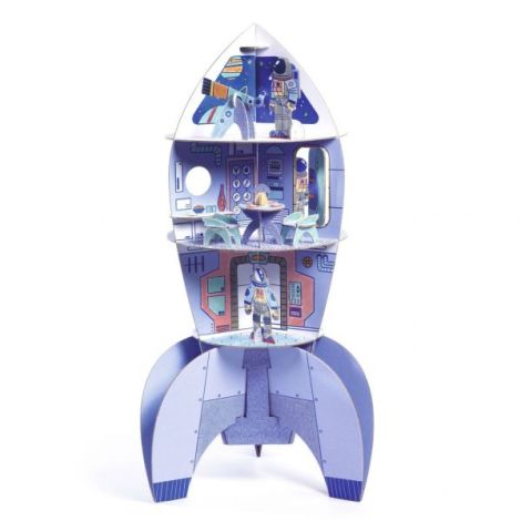Djeco Racheta Creativa 3D - Colorare si Asamblare - imagine 3