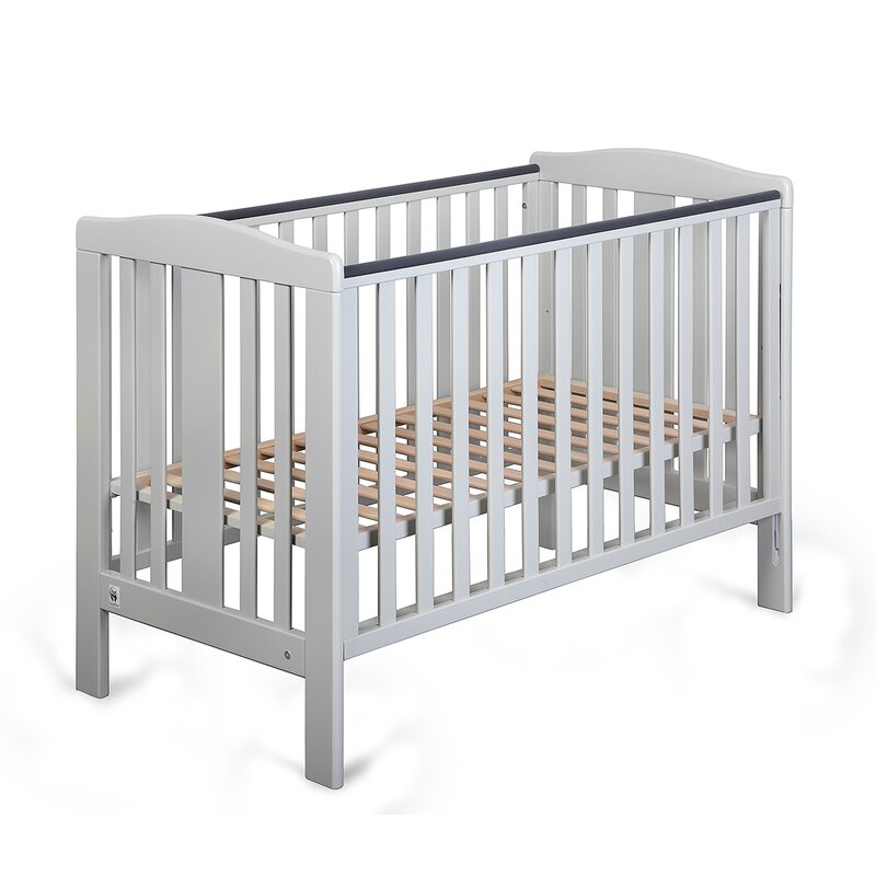 Patut YappyQu din lemn, 120x60 cm, Gri - YappyKids