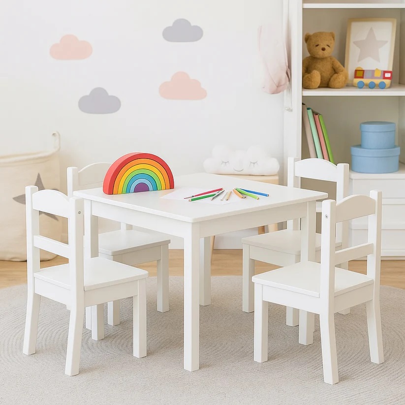 Set Masă și 4 Scaune Copii Ginger Home, Sigur și Elegant - imagine 5