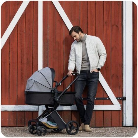 Carucior 2in1 Skiddou Nasjo Normandic Dream, Gri - imagine 12