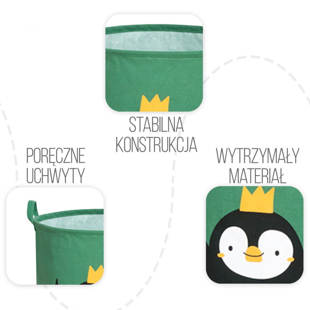 Cos Pliabil Sipo 43L Jucării și Rufe Bumbac - imagine 4