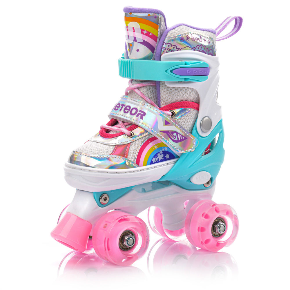 Patine Meteor Rainbow Reglabile cu LED (34-37)