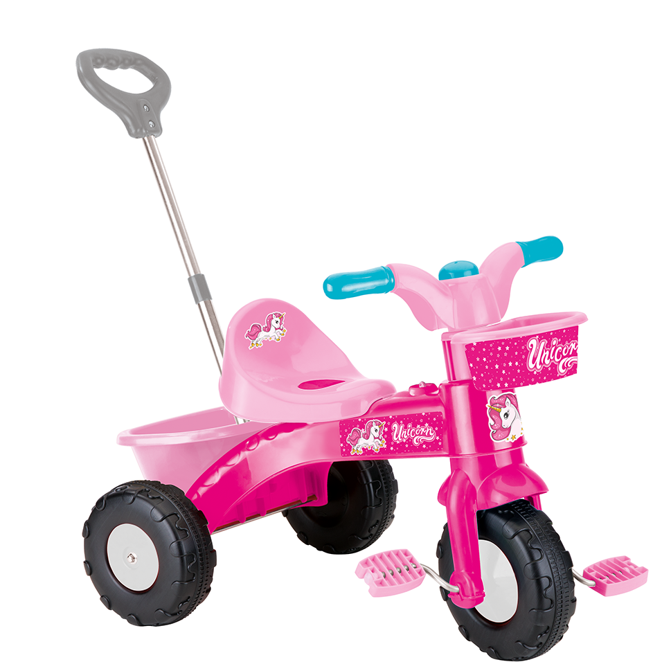 Tricicleta Dolu Unicorn Roz cu maner parinte - imagine 2