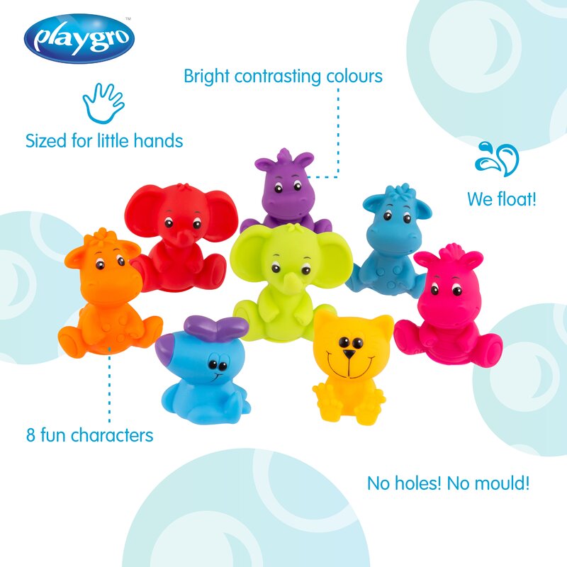 Set 8 jucării baie Playgro Jungle Fun - imagine 2