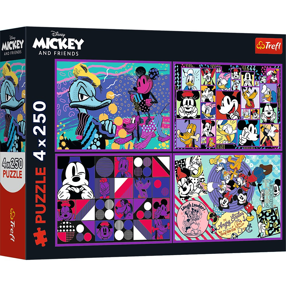 Puzzle Trefl 4x250 Disney Mickey Mouse
