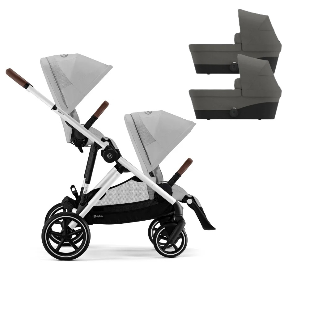Carucior Gemeni Cybex Gazelle S Silver Stone Grey