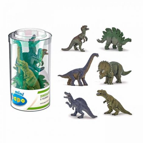 Papo Set 6 Mini Dinozauri - Aventuri Creative - imagine 2