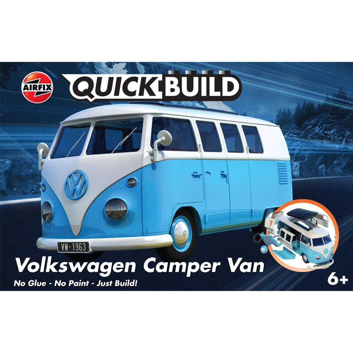 Set Constructie Airfix Quickbuild VW Camper Blue