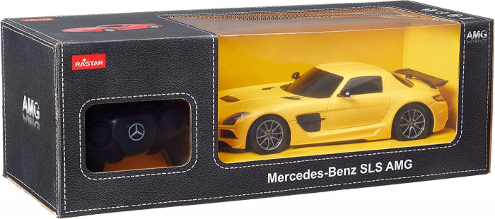 Masina RC Mercedes SLS AMG 1:18 Rastar Galbena