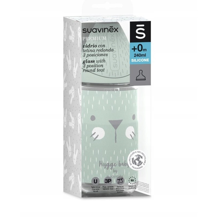 Biberon Suavinex Hygge 240ml cu 3 fluxuri - imagine 2