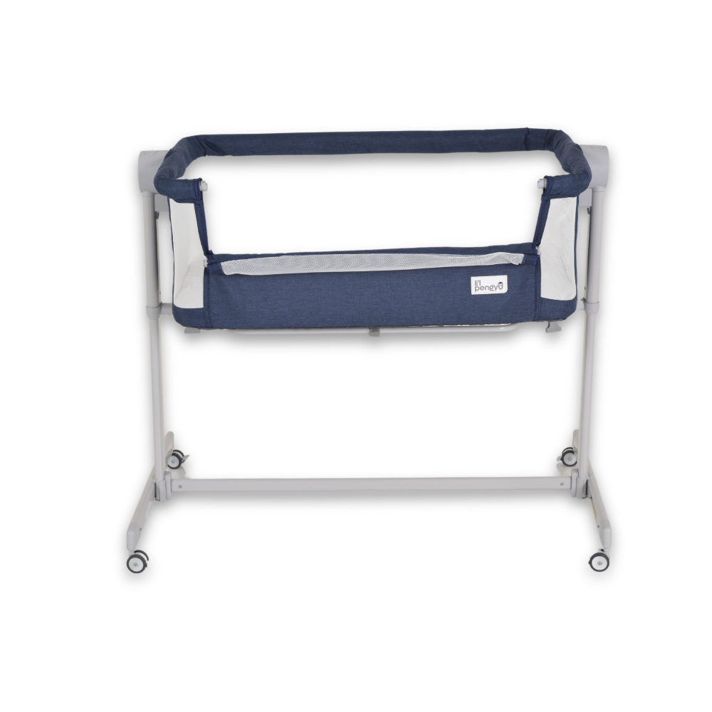 Pat Co-Sleeper Moni Albastru cu Saltea Inclusă - imagine 9