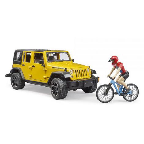 Bruder Jeep Wrangler cu Bicicleta și Ciclist - imagine 3