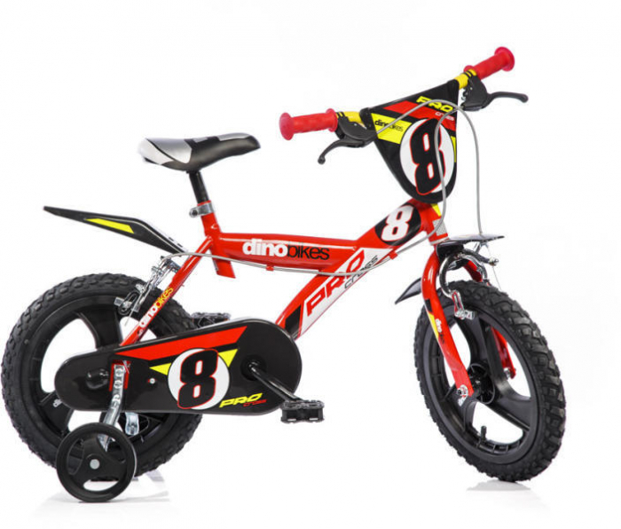 Bicicleta Dino Bikes 14" cu Roți Ajutătoare