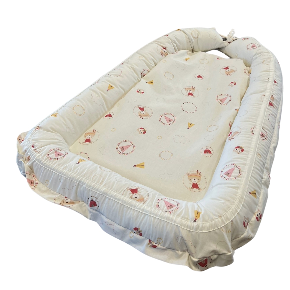 Baby Nest Mici Indieni Reversibil | Kids Decor - imagine 2