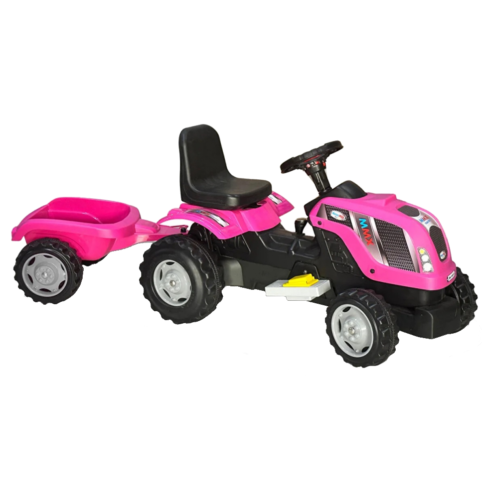 Tractor Electric Micromax MMX Pink cu Remorca - imagine 5