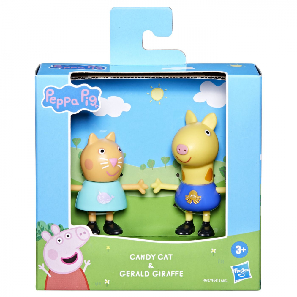 Set Figurine Peppa Pig: Pisica Candy și Girafa Gerald