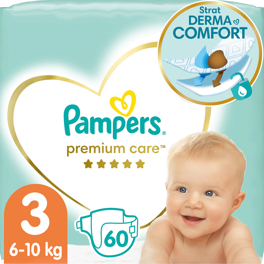 Scutece Pampers Premium Care 3 Midi, 60 buc - imagine 6