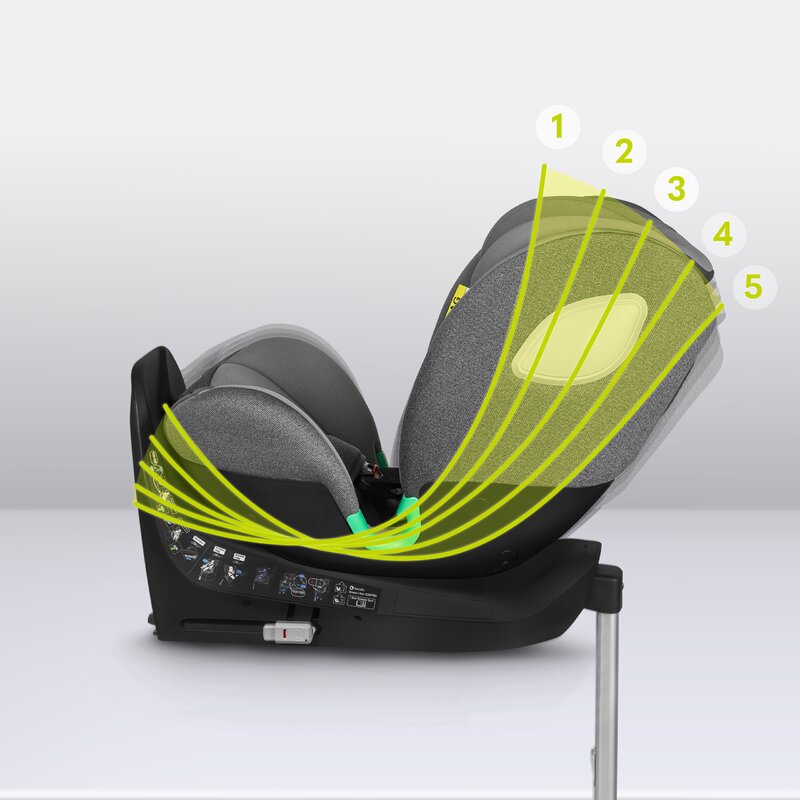 Scaun auto Lionelo Braam i-Size 0-36kg ISOFIX Gri - imagine 5