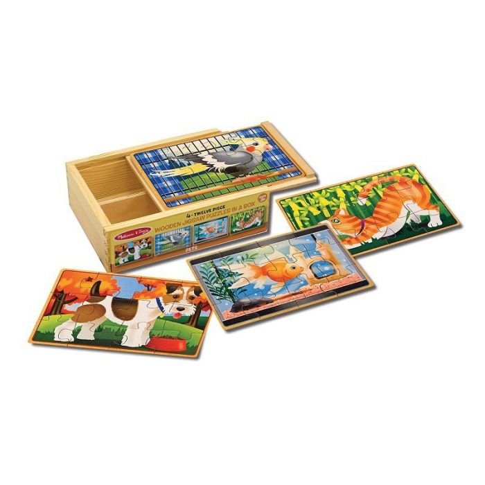 Set 4 Puzzle Lemn Animale Melissa & Doug