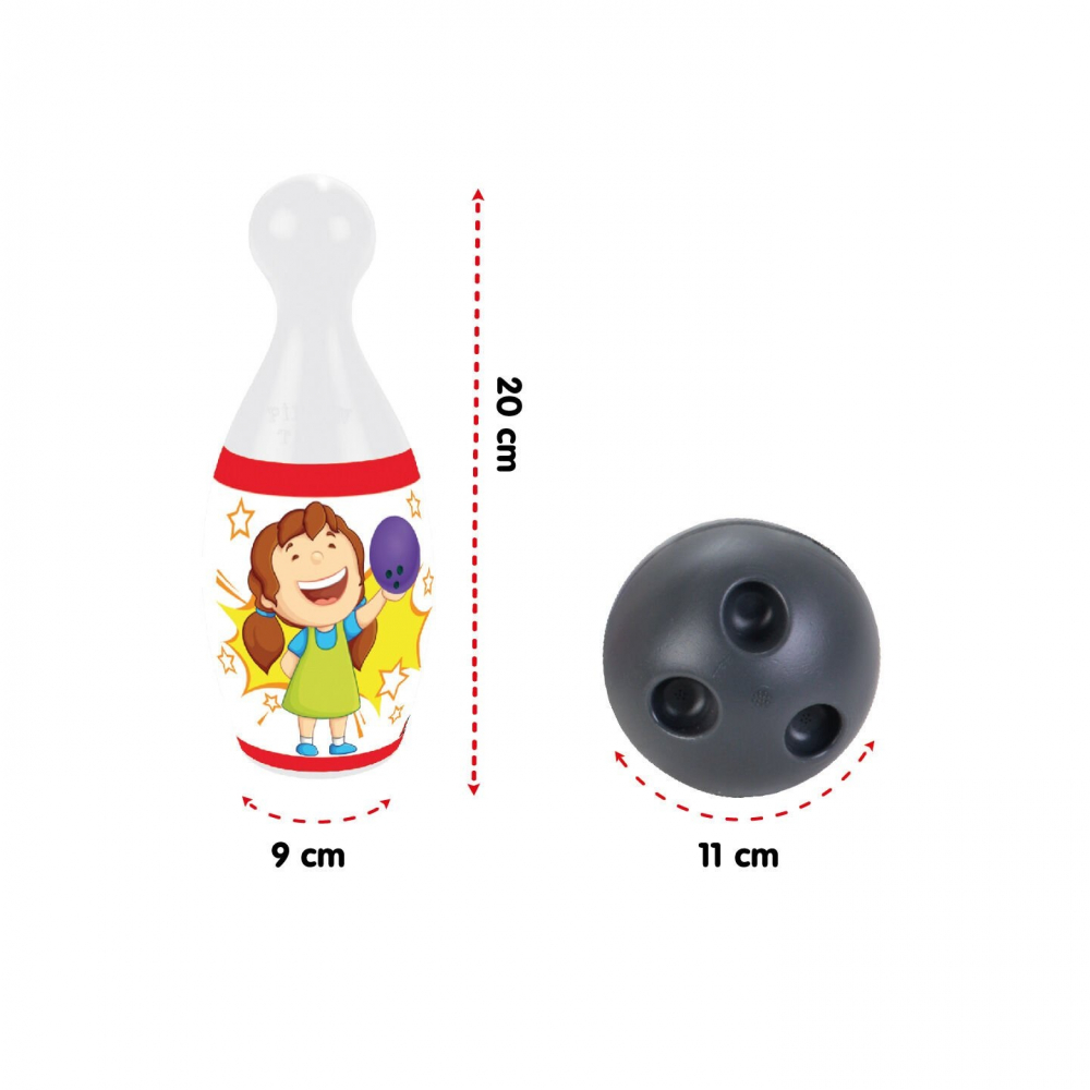 Set Bowling Pilsan Midi Alb | Jucărie Exterior - imagine 2