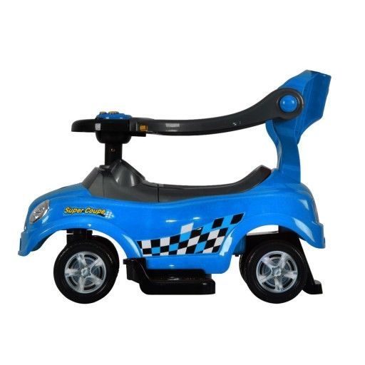 Mașinuță Ecotoys Mini Cooper Albastru cu Mâner