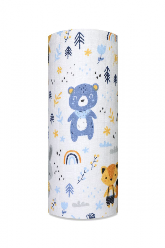 Scutec Muselina Egakids Bear Rainbow, 70x80 cm