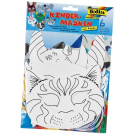 Set 6 Măști Albe Asortate Folia Paper - imagine 2