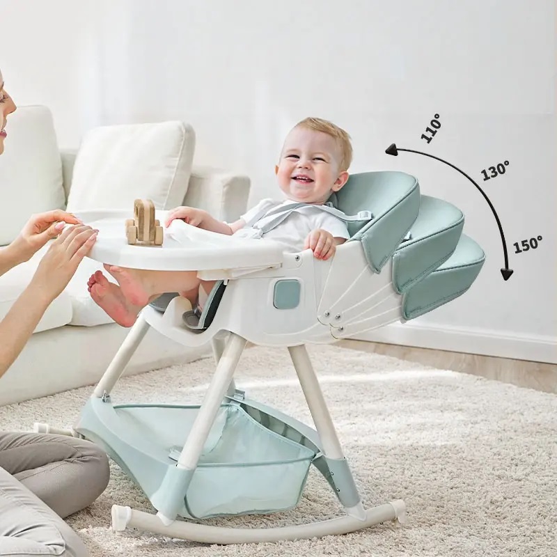 Scaun Masa Little Mom 3in1 Funny Albastru - imagine 4