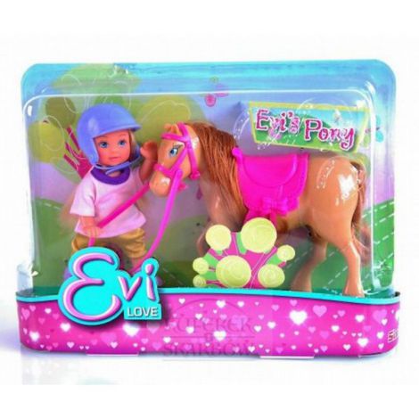 Simba Papusica Evi cu Calut - Jucarie Echitatie