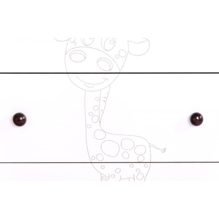 Comodă Înfășat Copii Giraffe Natur/Alb Eurogloria - imagine 3