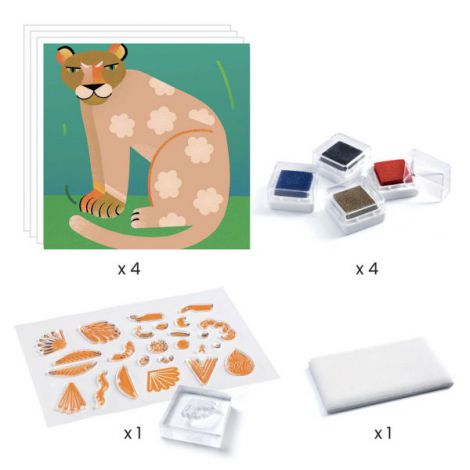 Joc Stampile Djeco Animale - Set Creativ - imagine 2