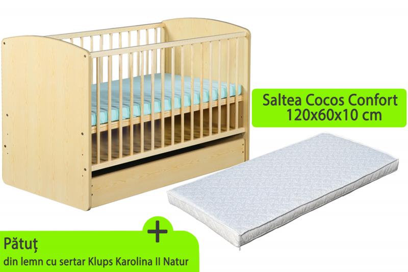 Patut Klups Karolina II Natur + Saltea