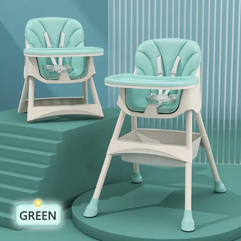 Scaun de masa 2in1 Little Mom Modern Green