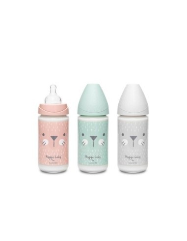 Biberon Suavinex Hygge Sticla 240ml cu 3 Fluxuri - imagine 4