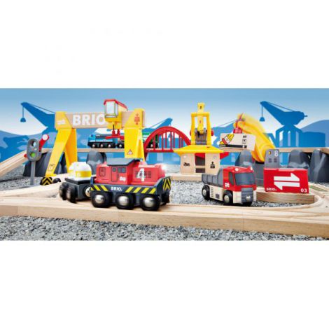 Set Deluxe Cale Ferată Brio 33097 cu Trenuri de Marfă - imagine 9