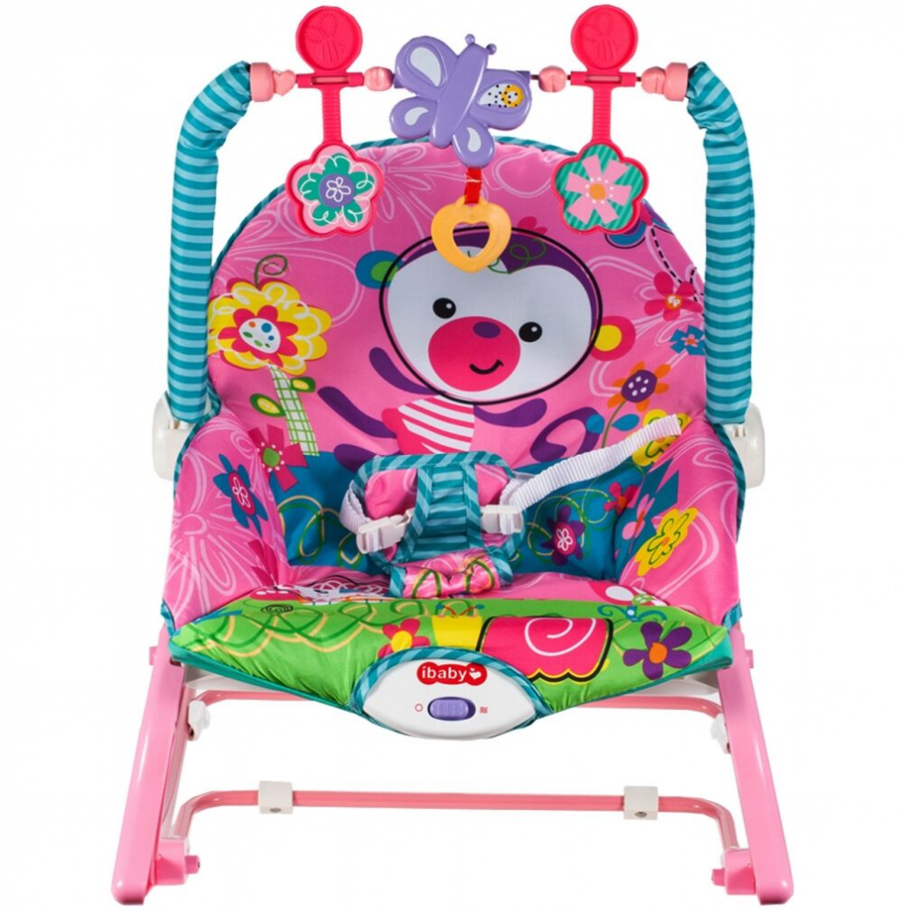 Balansoar Pliabil Malplay cu Vibrații Pink Monkey - imagine 3