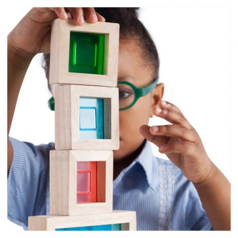 Rainbow Blocks Guidecraft - Creativitate și Culoare - imagine 4