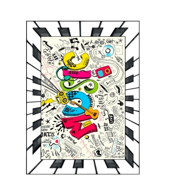 Covor Copii Chilai Home 150x200 cm Muzică - imagine 2