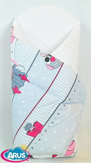 Paturica Arus Pink Owls multifuncțională 80x80